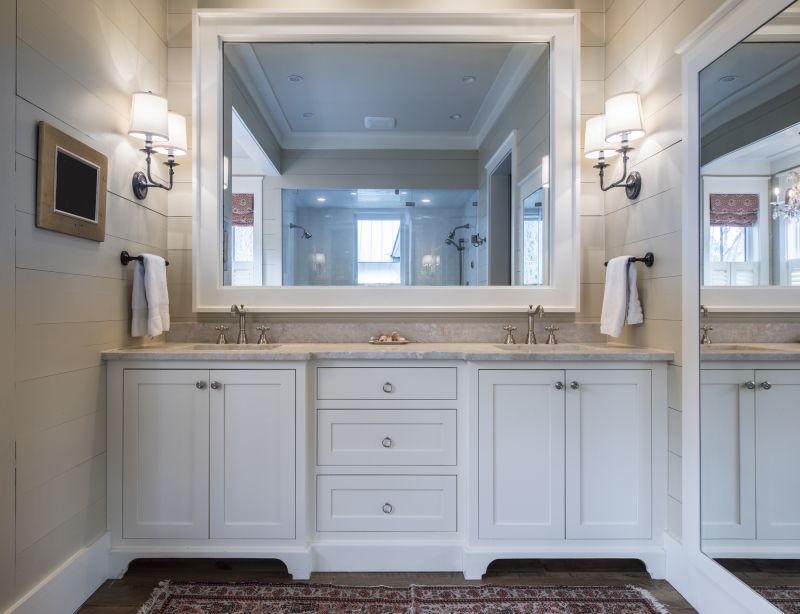Modern Bathroom with Dual Vanities